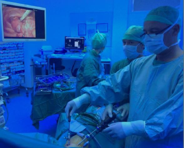 Laparoskopie unter Blaulicht